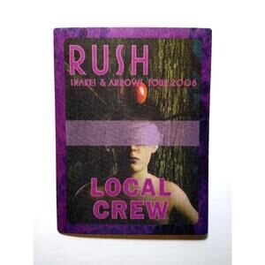 Rush Snakes & Arrows Tour Backstage Pass Original 2008 Hard Rock Prog Music